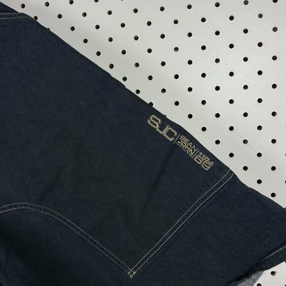 Sean John Baggy Jean Shorts 38 Jorts Skate 90s Dark Wash Hip Hop Double Knee - Picture 2 of 7